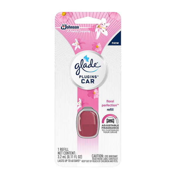 Glade Plugins Car Air Freshener Refill Floral Perfection, 0.11 Oz One Pack